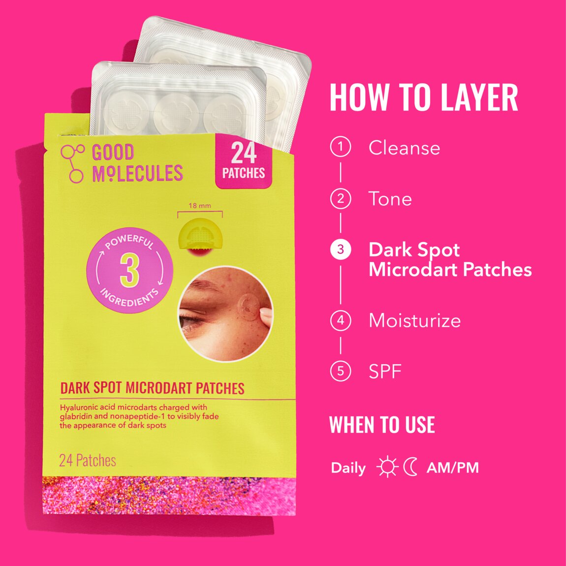 Dark Spot Microdart Patches P6
